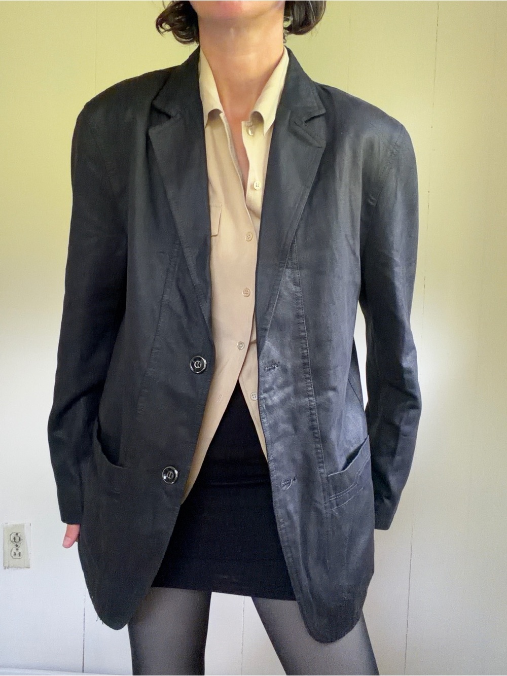Barabas Black Slouchy Men's Tailored Blazer Jacket - Classic Minimal Style